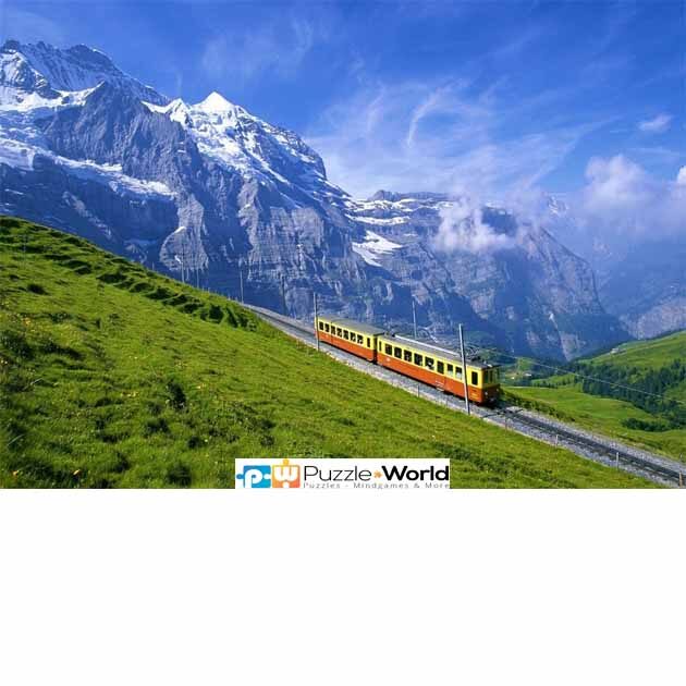 Train Near Jungrau Mountain