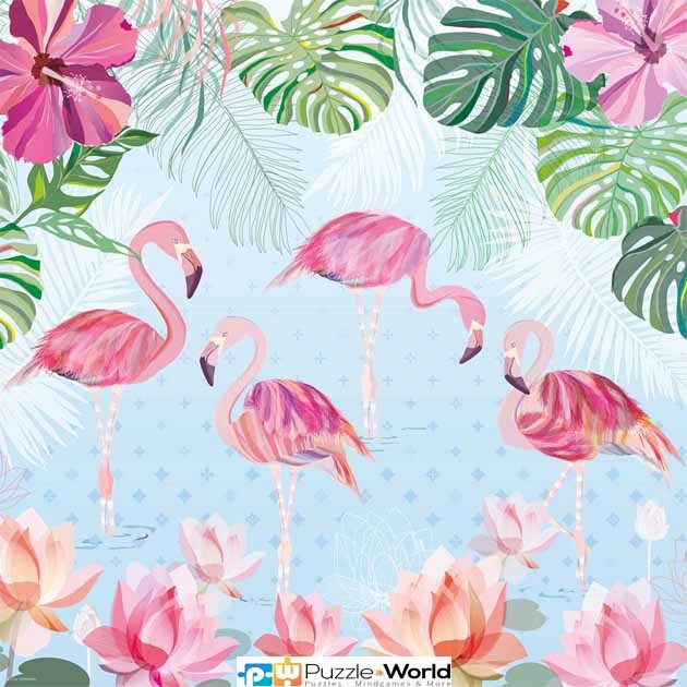 Flamingos & Lilies
