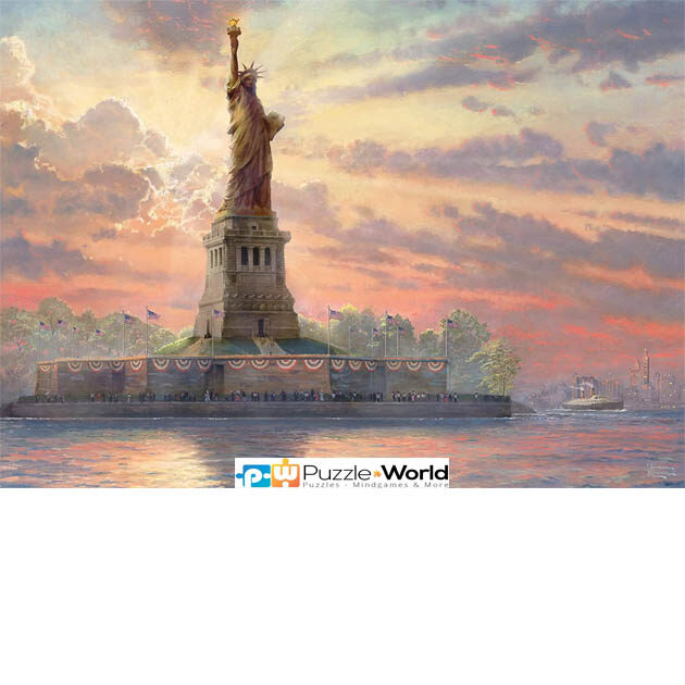 Thomas Kinkade: Statue of Liberty at Dusk Glow in The Dark