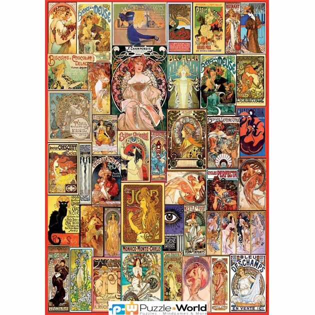 Art Nouveau Poster Collage