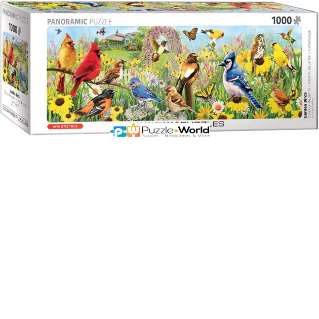 Birds in the garden (Panorama)