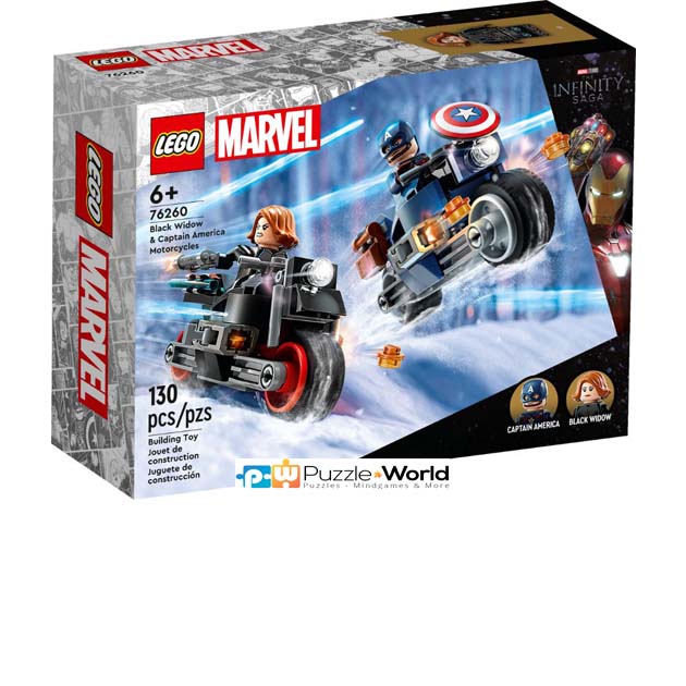 Lego Super Heroes: Black Widow & Captain America Motorcycles (130 pcs)
