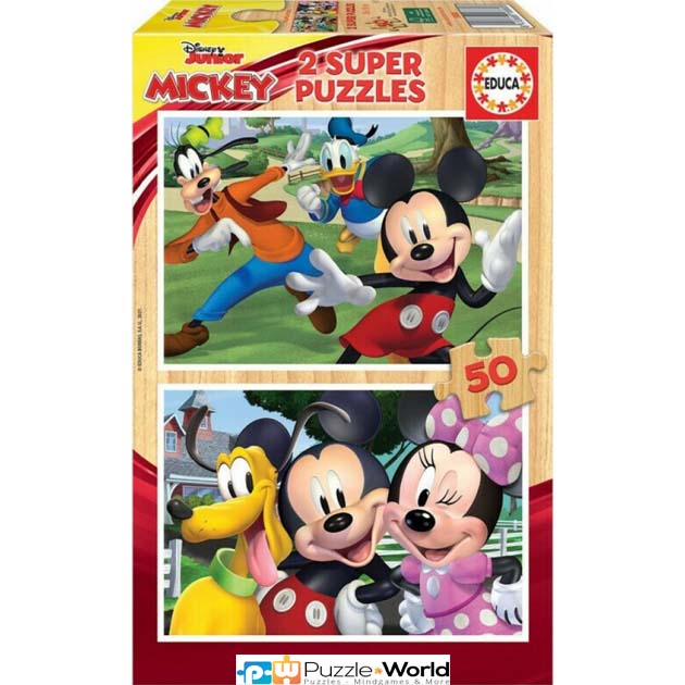 Mickey & Friends - Wooden Puzzle (2X50 pcs)