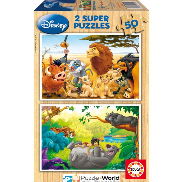 Animal Friends – Wooden Puzzle (2X50 pcs)