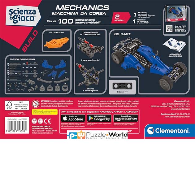 Science Build: Blue Racing Car -Set Construction (100 pcs) - Image 3