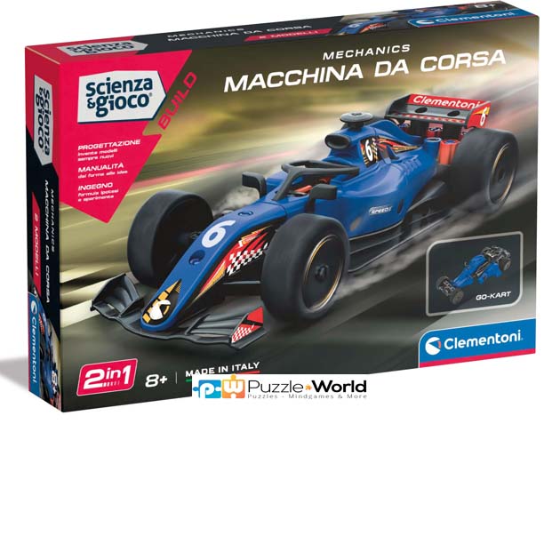 Science Build: Blue Racing Car -Set Construction (100 pcs)