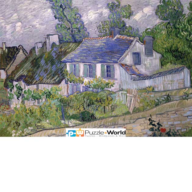 Vincent van Gogh: Starry Night, 1889 - Houses at Auvers, 1890 (2X500 pcs) - Image 3