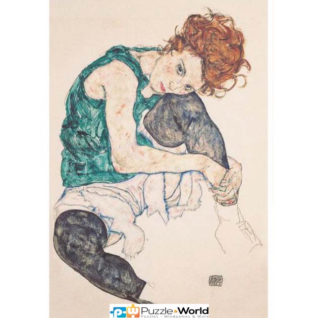 Egon Schiele: Seated Woman with Legs Drawn Up