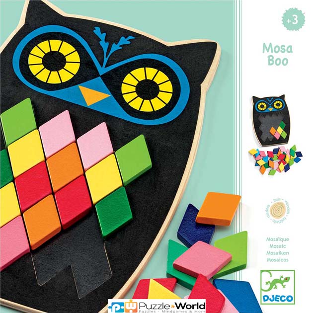 Mosa Boo: Μωσαϊκό με ξύλινα πλακίδια - Κουκουβάγια