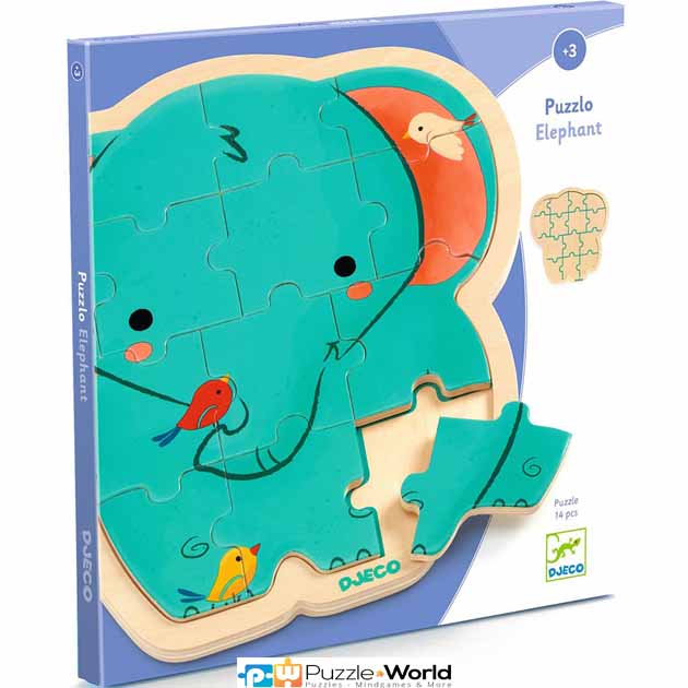 Ξύλινο Παζλ - Elephant (14 pcs)