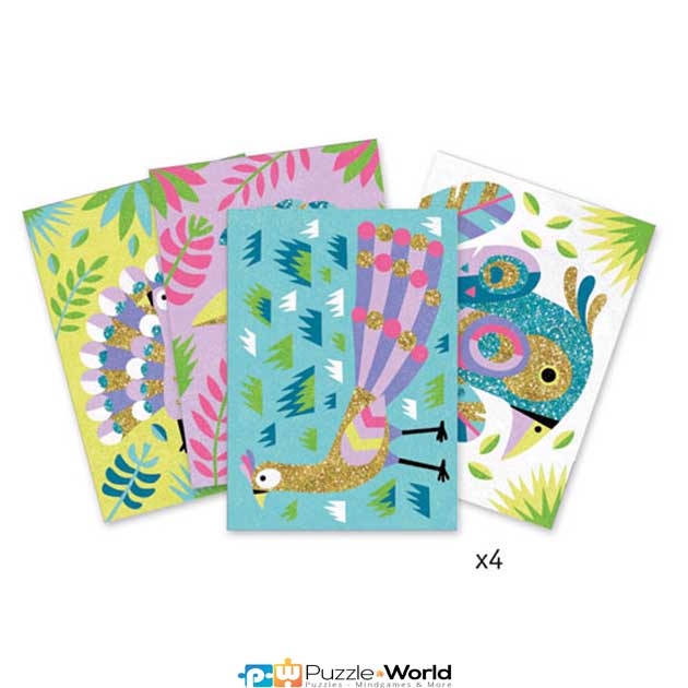 Χρωματίζω με άμμο και Γκλίτερ "Λαμπερά Παγώνια" - Image 2