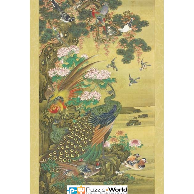 Birds & Flowers: Japanese Hanging Scroll