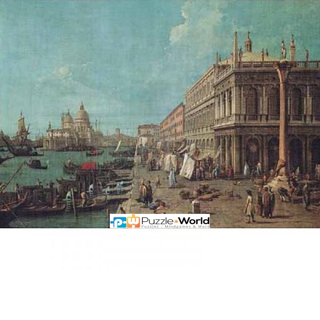 Giovanni Antonio Canal: Veduta del Molo  con la Biblioteca (2000 pcs)