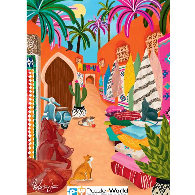 Nolwenn Studio: Souk de Marrakech (Mini Puzzle - 96pcs) - Image 2