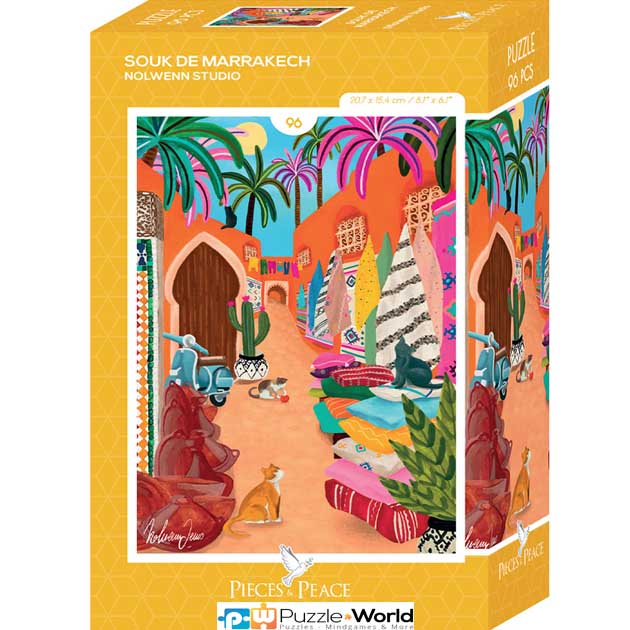 Nolwenn Studio: Souk de Marrakech (Mini Puzzle - 96pcs)
