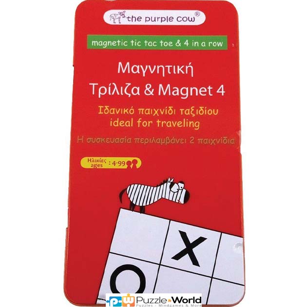 Μαγνητικό Επιτραπέζιο Ταξιδίου: Μαγνητική Τρίλιζα & 4 σε Σειρά
