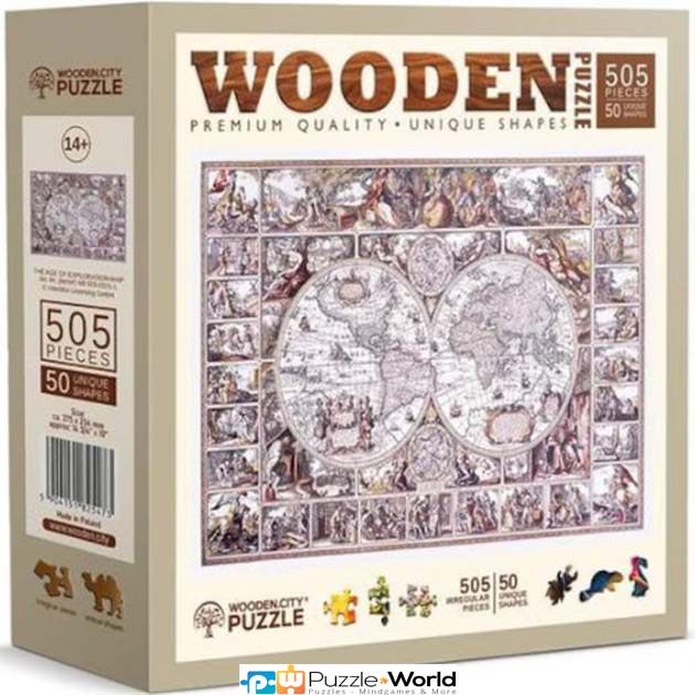 The Age of Exploration Map - Wooden Puzzle (500 pcs)