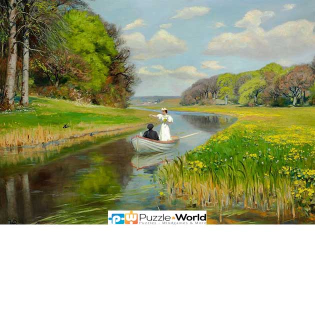 Hans Andersen Brendekilde: A You Couple in a Rowing Boat on Odense