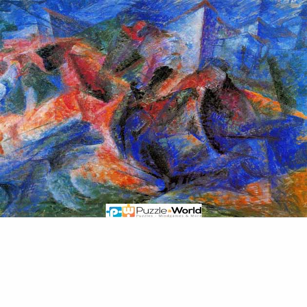 Umberto Boccioni: Horse and Riders and Buildings