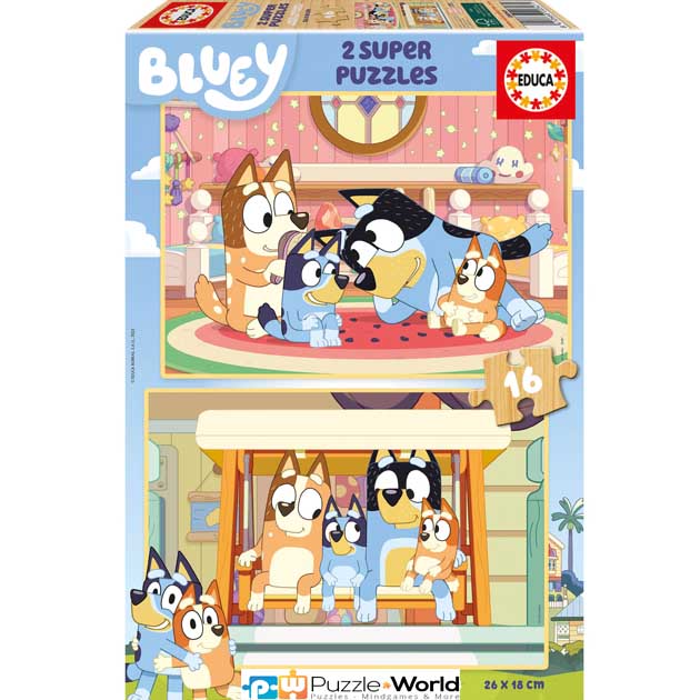 Bluey - Wooden Puzzle (2X16 pcs)
