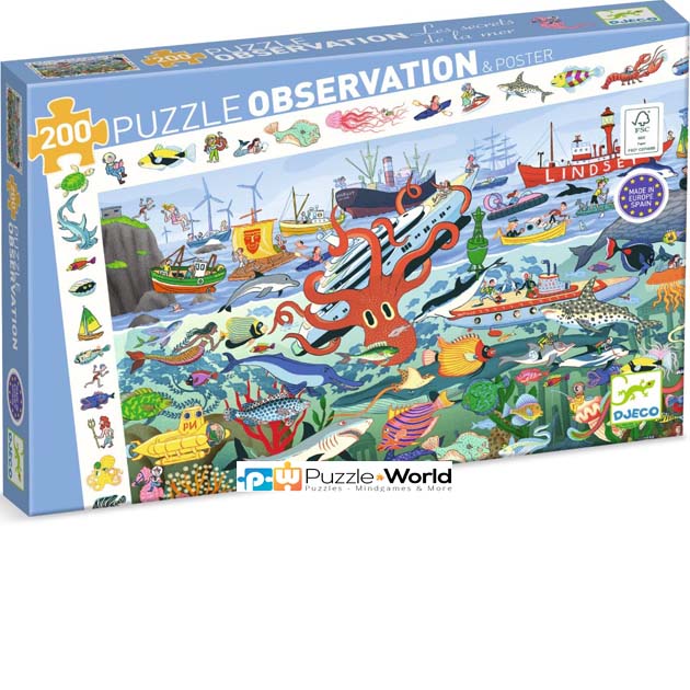 Puzzle Observation: Les Secrets de la Mer (200 pcs)