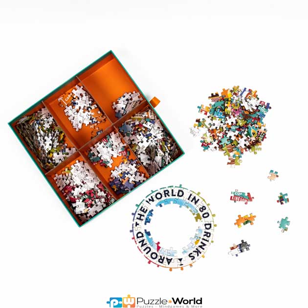 Around the World in 80 Drinks - Round Puzzle - Image 2