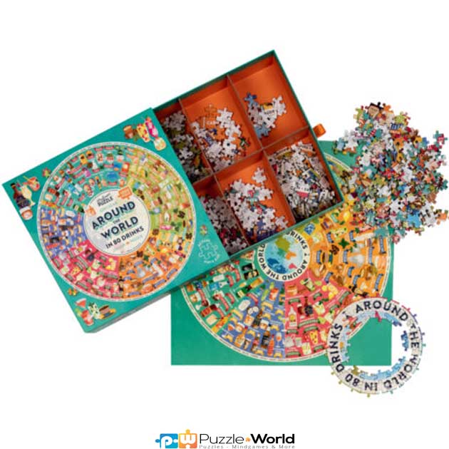 Around the World in 80 Drinks - Round Puzzle - Image 5