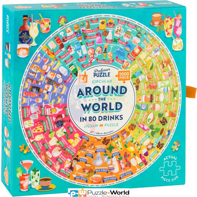 Around the World in 80 Drinks - Round Puzzle
