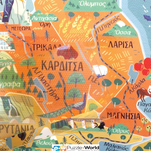 Χάρτης με Μαγνητικό Παζλ "Ταξίδι στον Χάρτη της Ελλάδας" (51 pcs) - Image 3