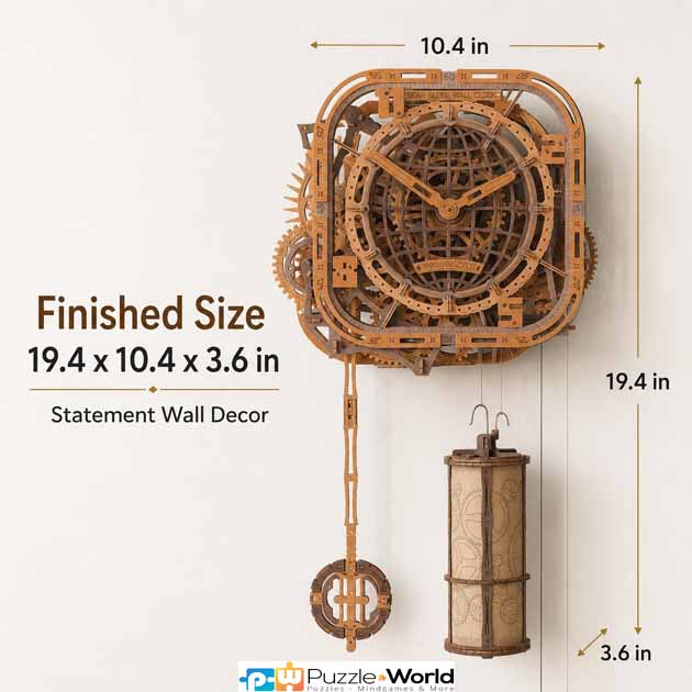 Gear Globe Wall Clock (416 pcs) - Image 3