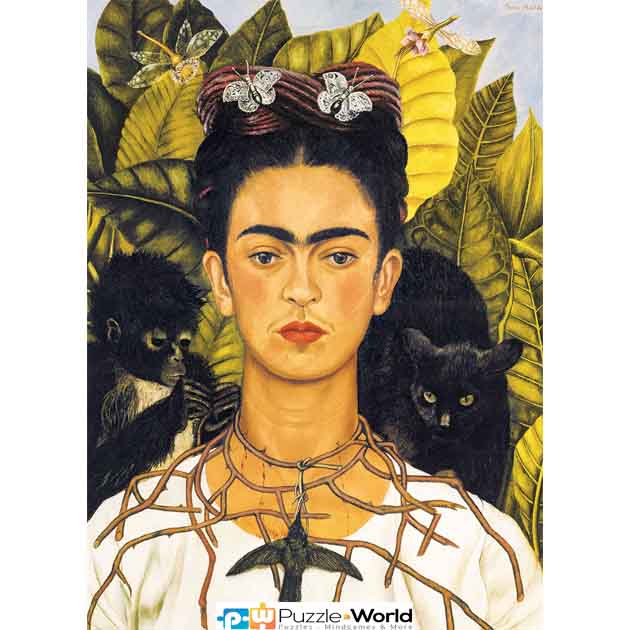 Frida Kahlo: Self-Portrait with Thorn Necklace and Hummingbird