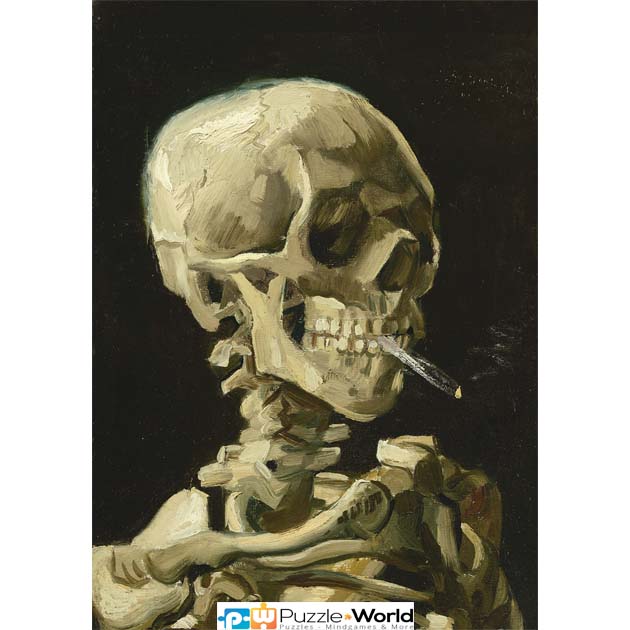 Vincent van Gogh: Head of a Skeleton with a Burning Cigarette, 1886